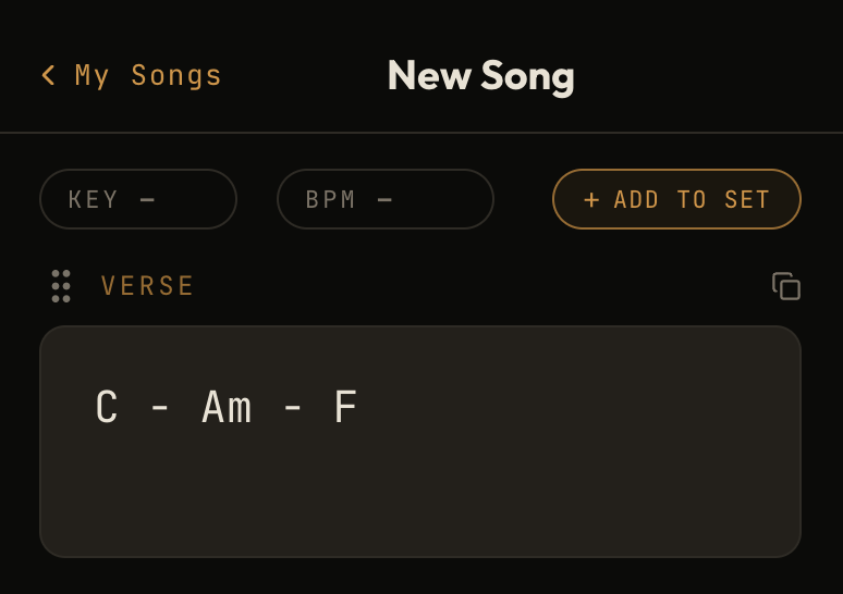 Create a song interface